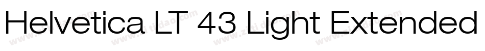 Helvetica LT 43 Light Extended字体转换